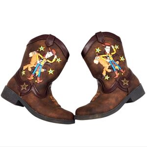 SOLD Disney Pixar Toy Story Woody Pull‎ On Side Zip Cowboy Boots Size Toddler